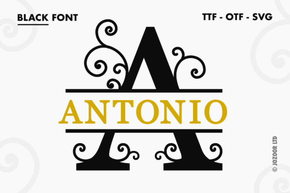 Antonio Split Monogram: A Decorative Font for Makers