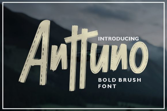 Anttuno: A Bold Brush Font for Editorial Design
