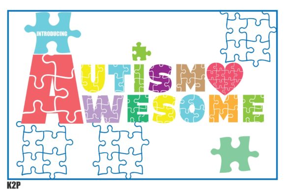Autism Awesome: A Bold Decorative Font for Impactful Campaigns