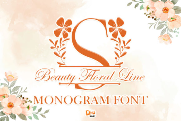 Beauty Floral Line: A Romantic Decorative Font for Web