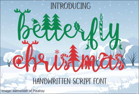 Betterfly Christmas Font for Festive Design