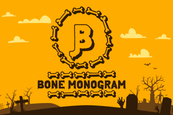 Bone Halloween Monogram: A Spooky Font for Branding