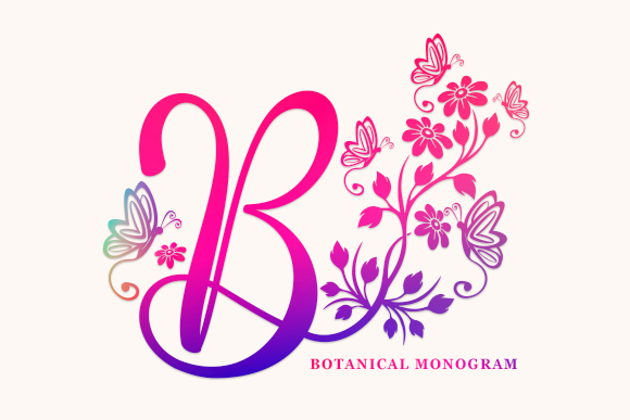 Botanical Monogram: The Elegant Decorative Font for Weddings & Branding