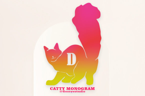 Catty Monogram: A Chic Decorative Font for Web Design