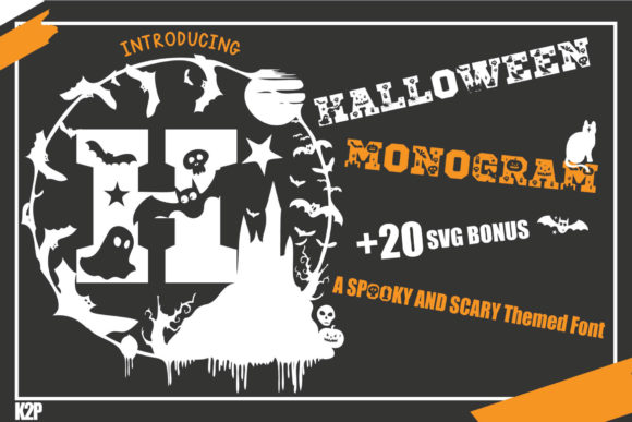 Halloween Monogram: A Spooky Decorative Font for Crafters