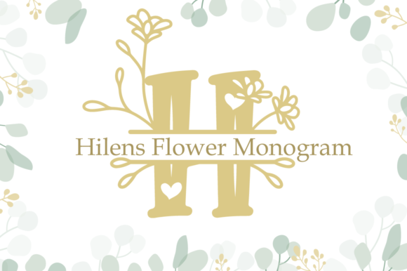 Hilens Flower Monogram: A Decorative Font for Crafters