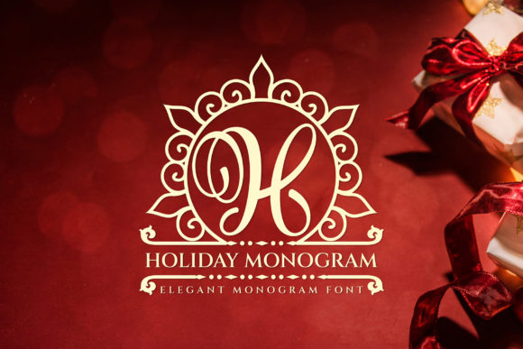 Holiday Monogram: Elegant Handwritten Font for Web