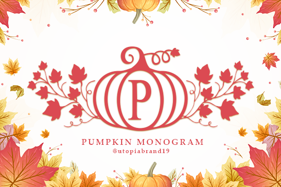 Pumpkin Monogram: A Charming Decorative Font for Makers