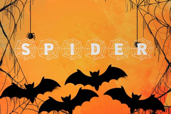 Spider Monogram: A Spooky Decorative Font for Web Design