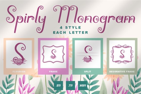 Spirly Monogram: A Dazzling Decorative Font for Editors