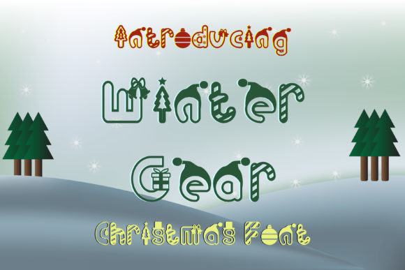 Winter Gear Font for Festive Web Design